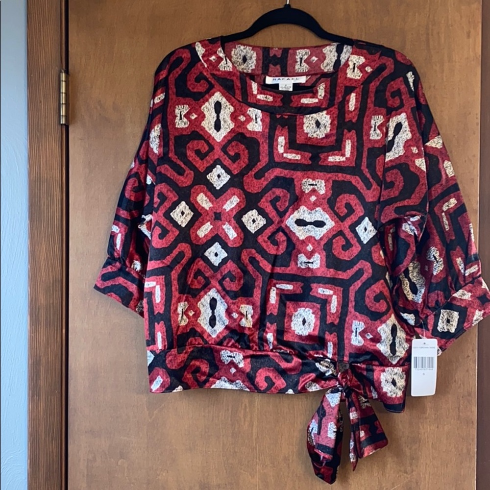 Rafael scoop neck blouse.  NWT size s